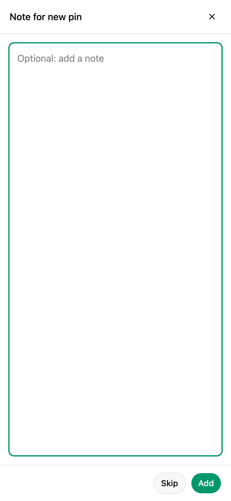Annotating a plan on a phone with the full-screen comment input visible
